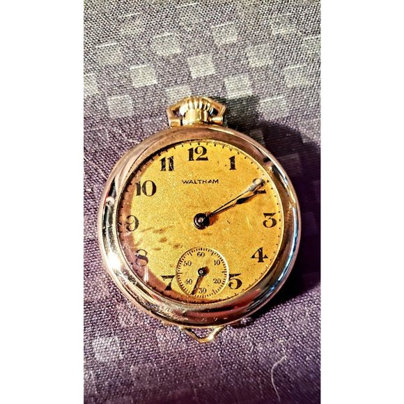 Antique 1912 American Waltham 14k Gold Pocket Watch Restore main image 9